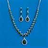Cz Classic Necklace With Rhodium Plating