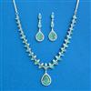 Cz Classic Necklace With Rhodium Plating