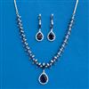 Cz Classic Necklace With Rhodium Plating
