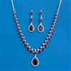 Cz Classic Necklace With Rhodium Plating