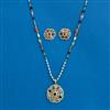Cz Classic Pendant Set With 2 Tone Plating