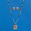 Cz Moti Pendant Set With 2 Tone Plating