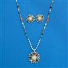Cz Classic Pendant Set With 2 Tone Plating