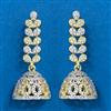 Cz Jhumki With 2 Tone Rhodium Plating