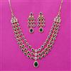 Cubic Zirconia Classic Necklace Set With 2 Tone Plating