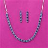 Cz Delicate Necklace Set Set With Rhodium Plating