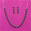 Cubic Zirconia Delicate Necklace Set With Rhodium Plating