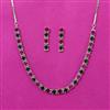 Cubic Zirconia Delicate Necklace Set With Rhodium Plating