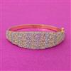 Cubic Zirconia Openable Kada With Rhodium 2 Tone Plating