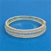 Cubic Zirconia Openable Kada With Rhodium 2 Tone Plating