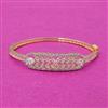 Cubic Zirconia Delicate Kada With Rhodium 2 Tone Plating