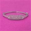 Cubic Zirconia Delicate Kada With Rhodium 2 Tone Plating