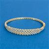Cubic Zirconia Openable Kada With Rhodium 2 Tone Plating