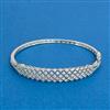 Cubic Zirconia Openable Kada With Rhodium 2 Tone Plating