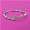 Cubic Zirconia Delicate Kada With Rhodium 2 Tone Plating
