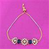 Cubic Zirconia Adjustable Bracelet With 2 Tone Plating