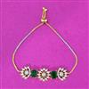 Cubic Zirconia Adjustable Bracelet With 2 Tone Plating