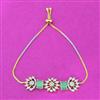 Cubic Zirconia Adjustable Bracelet With 2 Tone Plating