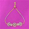 Cubic Zirconia Adjustable Bracelet With 2 Tone Plating