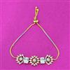 Cubic Zirconia Adjustable Bracelet With 2 Tone Plating