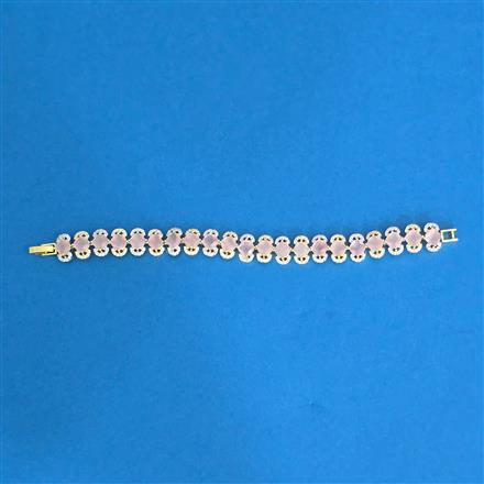 Cubic Zirconia Classic Bracelet With 2 Tone Plating