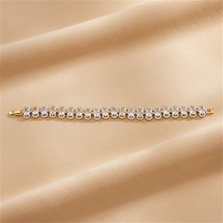 Cubic Zirconia Classic Bracelet With 2 Tone Plating