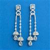 Cubic Zirconia Classic Earring With Rhodium 2 Tone Plating