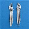 Cubic Zirconia Classic Earring With Rhodium 2 Tone Plating