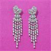Cubic Zirconia Classic Earring With 2tone Rhodium Plating