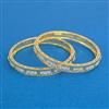 Cubic Zirconia Classic Bangles With 2 Tone Plating