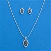 Cubic Zirconia Delicate Pendant Set With Rhodium Plating