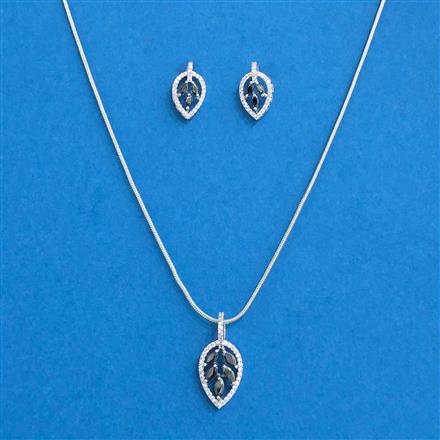 Cubic Zirconia Delicate Pendant Set With Rhodium Plating