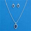 Cubic Zirconia Delicate Pendant Set With Rhodium Plating