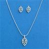 Cubic Zirconia Delicate Pendant Set With Rhodium Plating