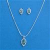 Cubic Zirconia Delicate Pendant Set With Rhodium Plating