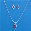 Cubic Zirconia Delicate Pendant Set With Rhodium Plating