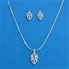 Cubic Zirconia Delicate Pendant Set With Rhodium Plating