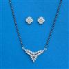 Cz Classic Mangalsutra With 2 Tone Rhodium Plating