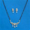 Cz Classic Mangalsutra With 2 Tone Rhodium Plating