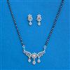 Cz Classic Mangalsutra With 2 Tone Rhodium Plating
