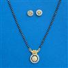 Cz Classic Mangalsutra With 2 Tone Rhodium Plating