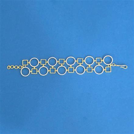 Cubic Zirconia Classic Bracelet With Rhodium 2 Tone Plating