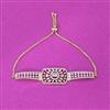 Cubic Zirconia Adjustable Bracelet With Rhodium 2 Tone Plating