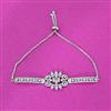 Cubic Zirconia Adjustable Bracelet With Rhodium 2 Tone Plating