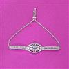 Cubic Zirconia Adjustable Bracelet With Rhodium 2 Tone Plating