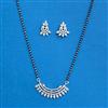 Cz Classic Mangalsutra With 2 Tone Rhodium Plating