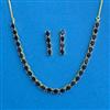 Cubic Zirconia Delicate Necklace Set With Gold Plating