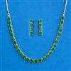 Cubic Zirconia Delicate Necklace Set With Gold Plating