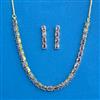 Cubic Zirconia Delicate Necklace Set With Gold Plating