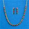 Cubic Zirconia Delicate Necklace Set With Gold Plating